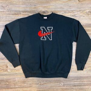 NIKE VINTAGE 90s BASKETBALL  SWEATSHIRT ADULT XLARGE Black Rare.